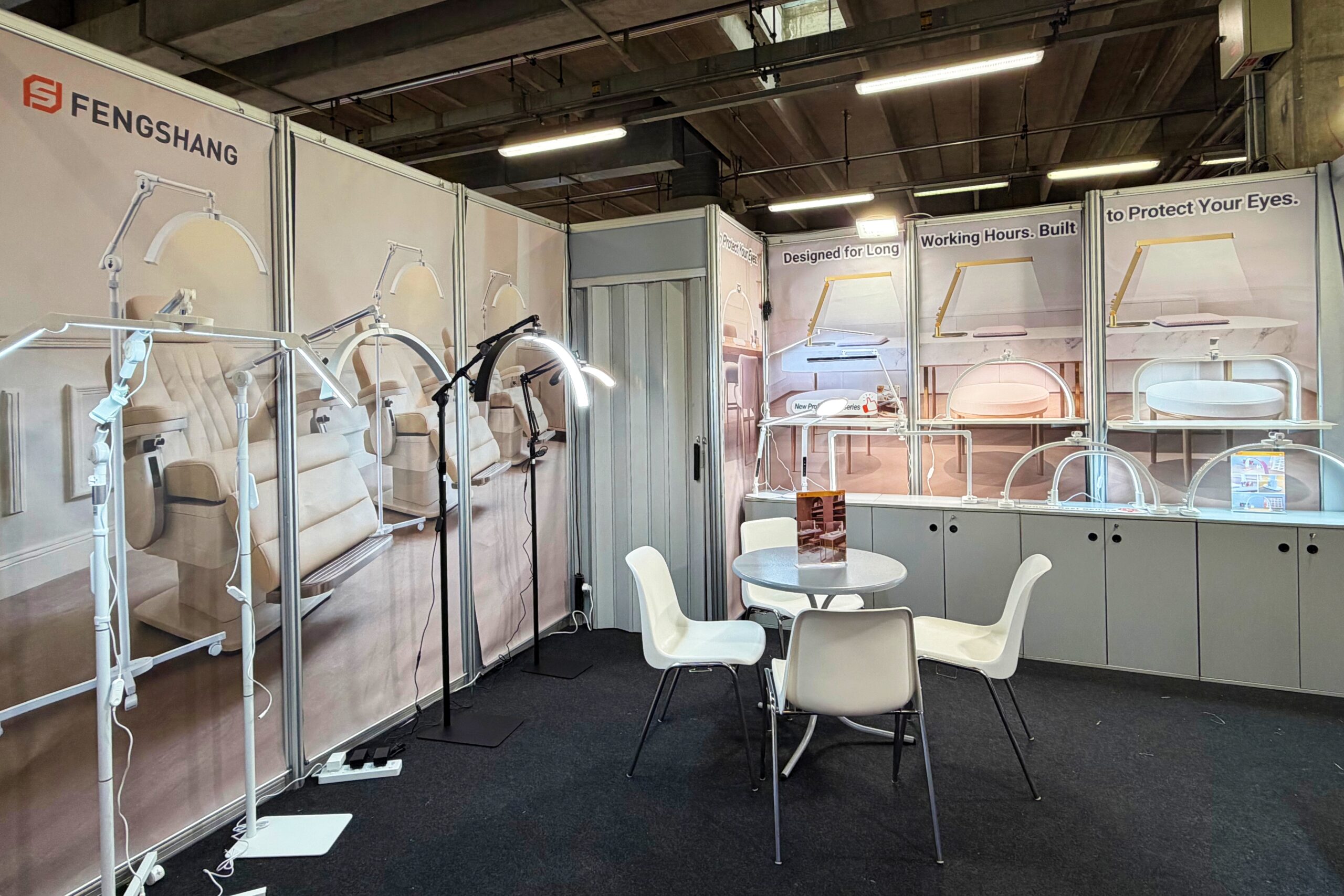 Completed LIEQI exhibition booth at Cosmoprof Bologna