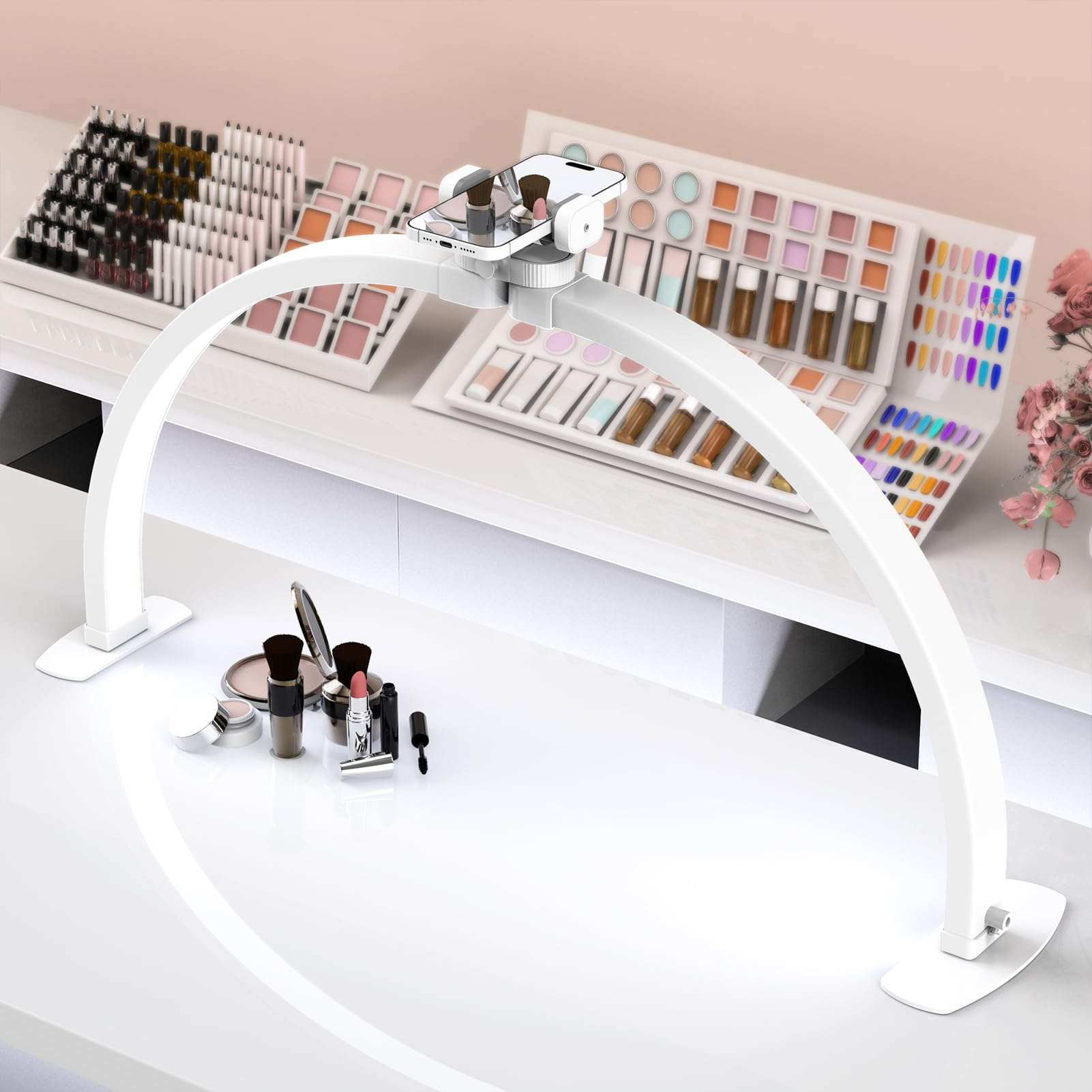 Professional nail table lamp used at a manicure workstation